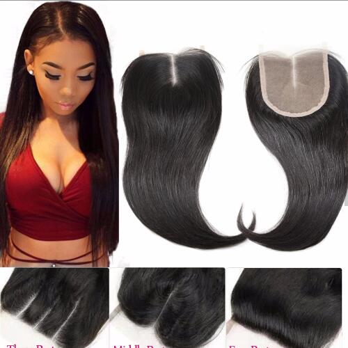 High quality factory price natural color very soft lace closure 100 virgin human hair