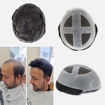 Q6 Hair System Size 8*10 Inch Indian Human Hair