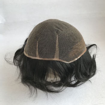 European Hair 1A Full French Lace Hair System 90% Density | Natural Mens Toupee
