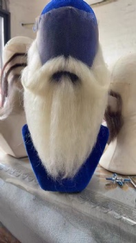 Wholesale Realistic Short Yak Lace Santa Claus Beard with Mustache Blend Hair Product