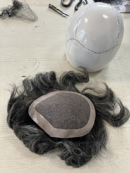 Bigtree Hair Grey Color A front Hair Line Customized Hair Toupee Systems for Men