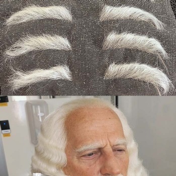 Bigtree Hair Yak Hair Film Lace White Color Santa Eyebrows