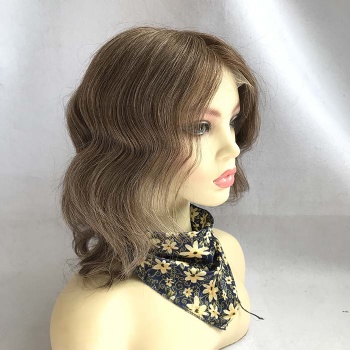 Custom Made Swiss Lace Wig – 10 Inch 100% Density Free Part Human Hair Wig