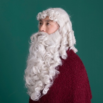Santa Claus Wig and Beard Set High Temperature Fiber Christmas Costume Wholesale